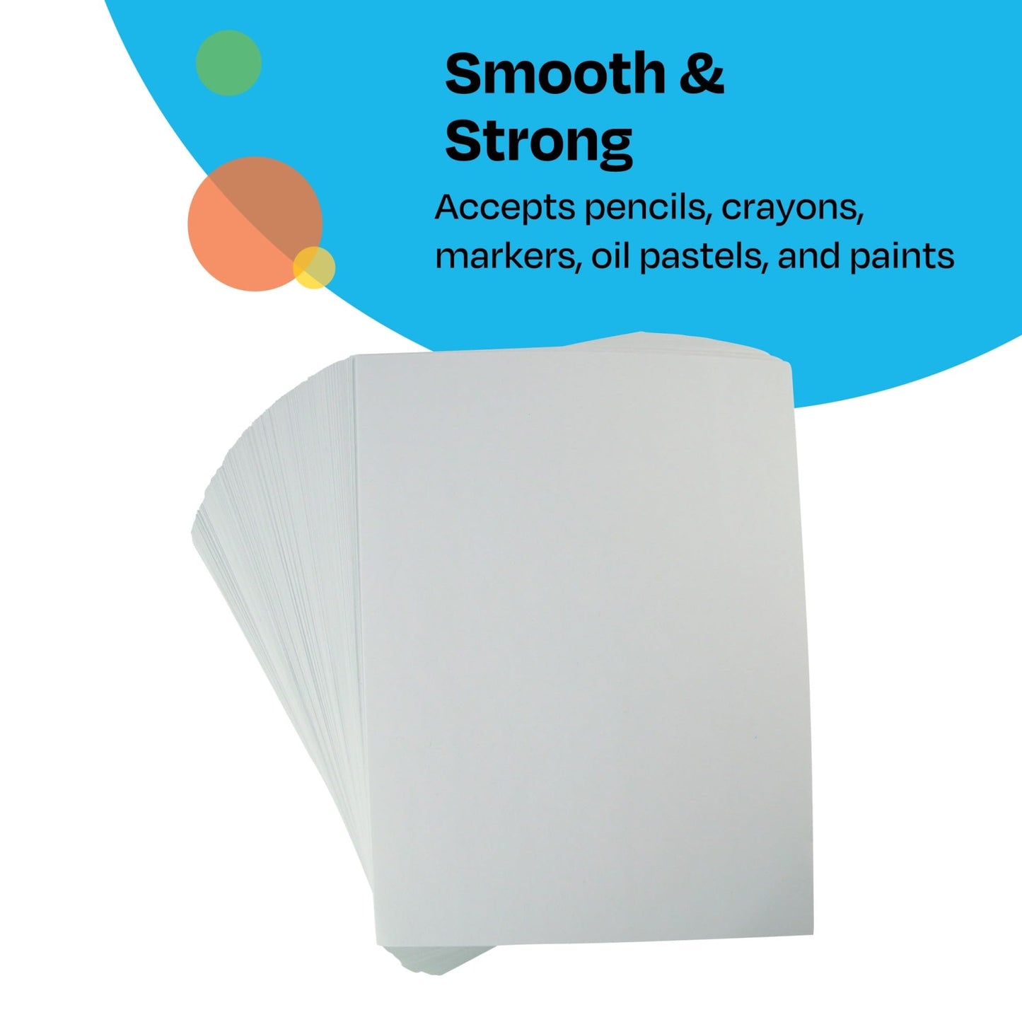 Childcraft 1465884 Light Weight Construction Paper, 9" x 12", White (Pack of 500)
