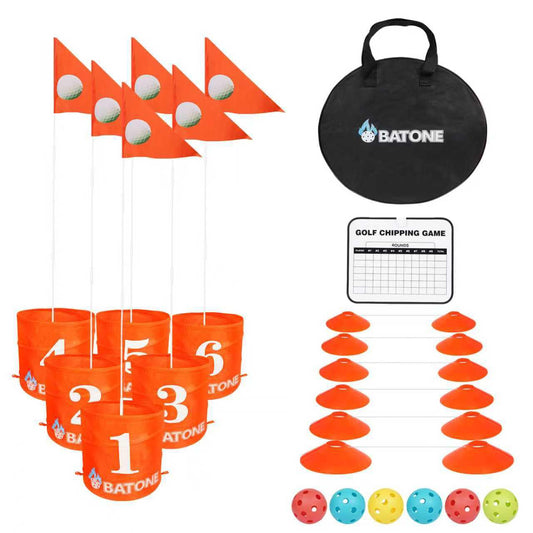 BATONE Backyard Golf Game for Kids and Adults Portable 6 Hole Golf Games Suitable Golf Chipping Game for Yard, Court, Lawn, Beach, Park···