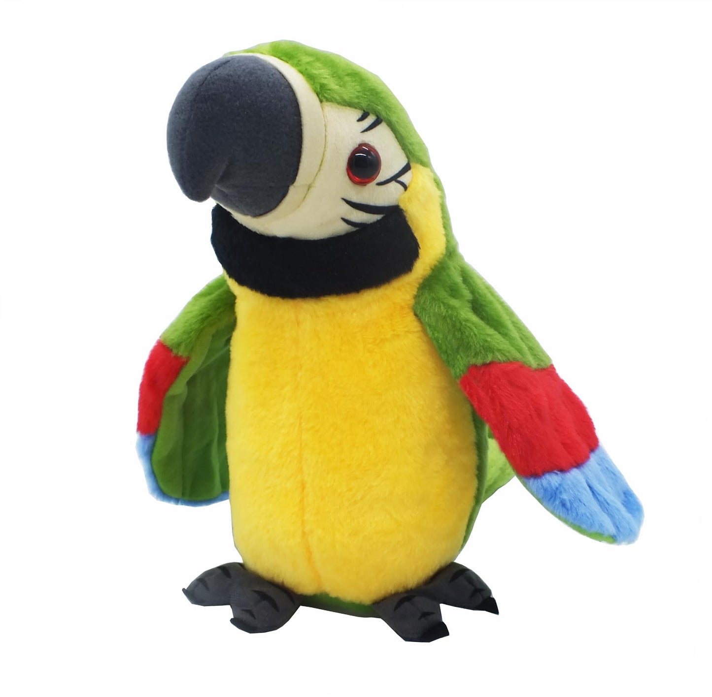 QDD Talking Parrot Repeats What You Say Mimicry Pet Toy Plush Buddy Parrot Children Gift (Green)