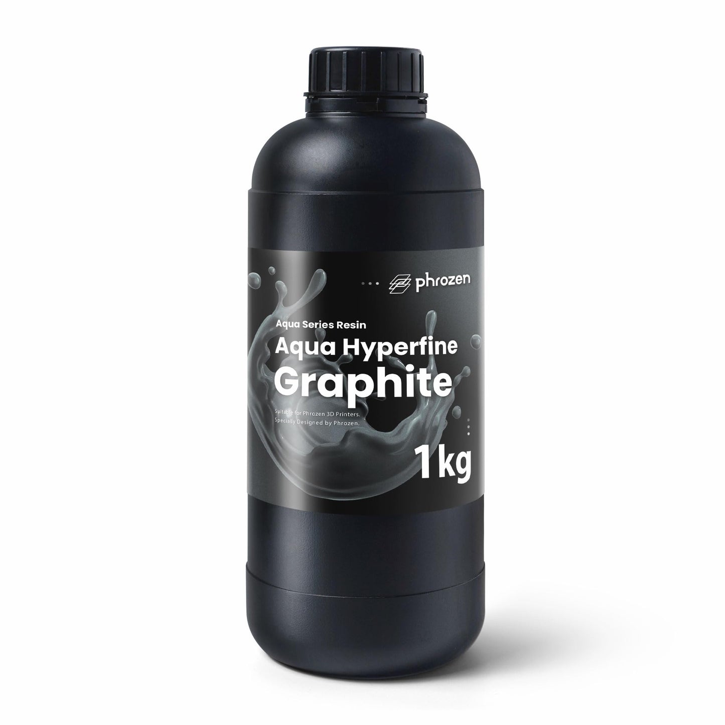 phrozen Aqua Hyperfine Photopolymer Resin for 9K, 12K or Higher Resolution 3D Printers, 405nm LCD UV-Curing 3D Printing with Low Shrinkage & Superior Precision, Smooth Surface Finish (Graphite, 1KG)