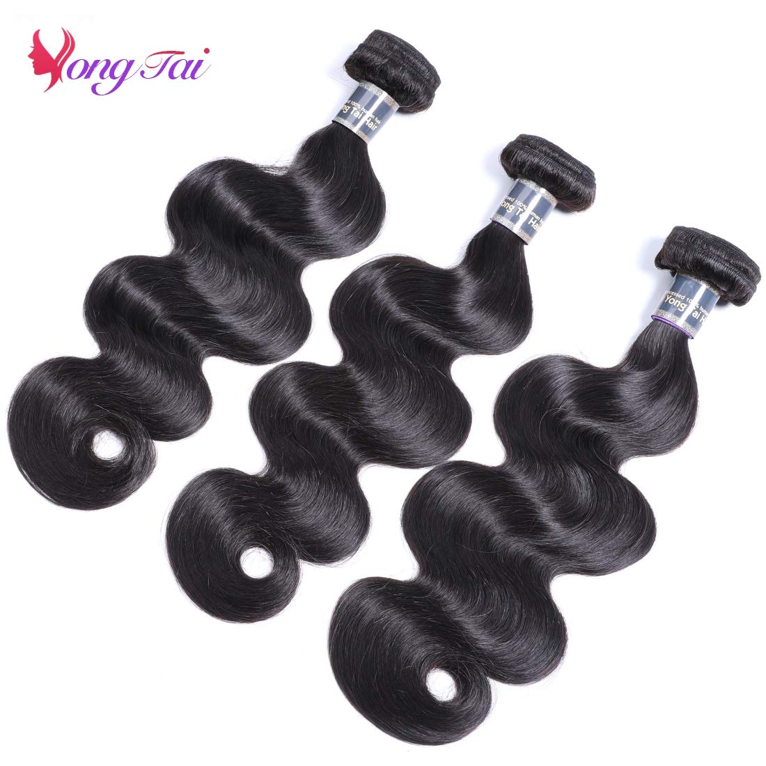 Body Wave Bundles Human Hair 16 18 20 Inch Unprocessed Brazilian Weave Bundles Human Hair 3 Bundles Deals Yuyongtai 1B Color Body Wave Virgin Hair Extensions