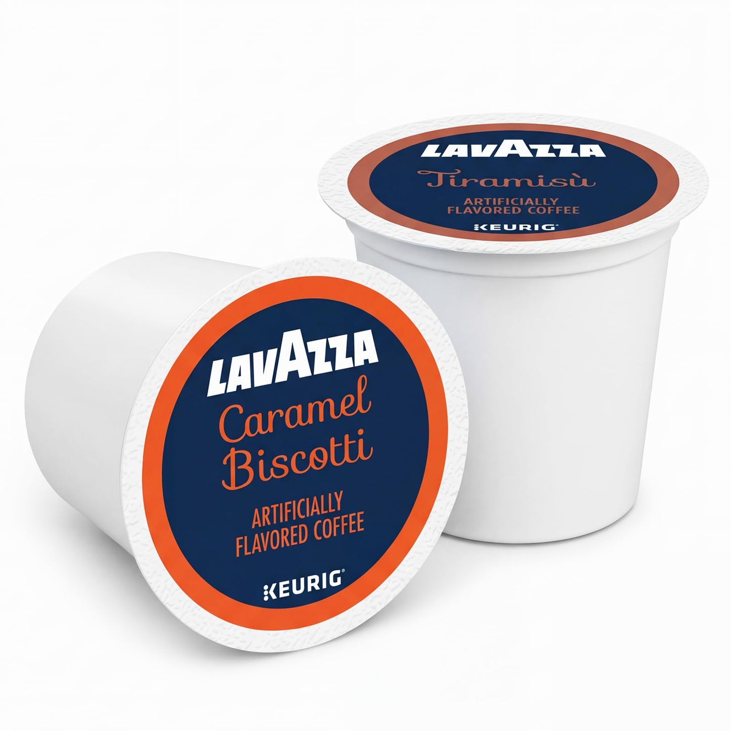 Lavazza K-Cup Coffee Pods Variety Bundle for Keurig Brewers, Light-Medium Roast, Single-Serve K-Cup Coffee Pods, 20 Count Assorted Flavors (10 Tiramisu and 10 Caramel Biscotti)