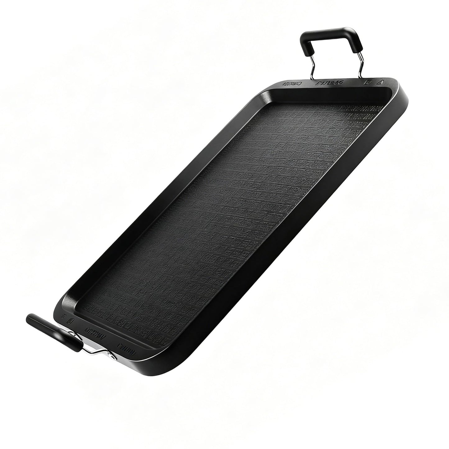 Non-Stick Aluminum Stove Top Flat Griddle, Warp-Resistant Double Burner Griddle Pan for Glass and Gas Stove, Great for Breakfast and Camping Indoor or Outdoor Size 17" x 10.5"