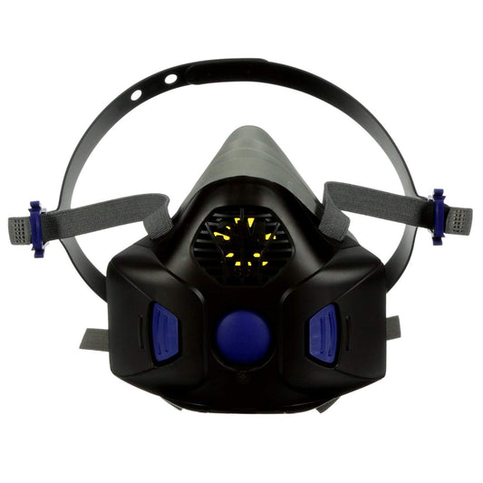 3M Respirator, Secure Click Half Face Reusable Respirator with Speaking Diaphragm and Push Button Seal Check, HF-802SD, Sweeping, Sanding, Grinding, Sawing, Dust, Medium