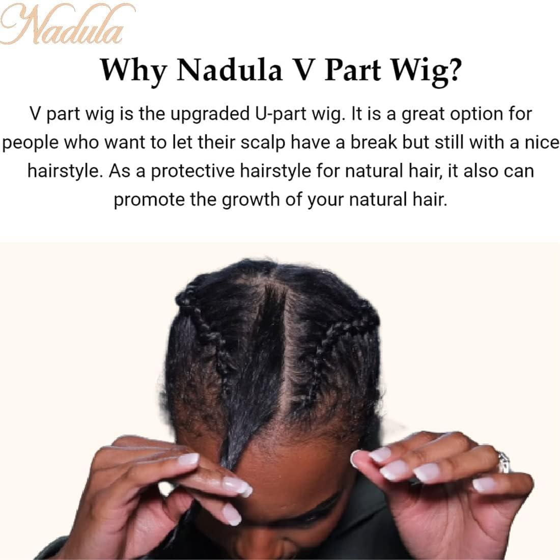 Nadula V Part Kinky Curly Wigs Human Hair No Leave Out Upgraded U Part Wigs for Women Affordable 4C Afro Curly Vpart Wigs Clip in Half Wig Beginner Friendly 150% Density Natural Color 20inch