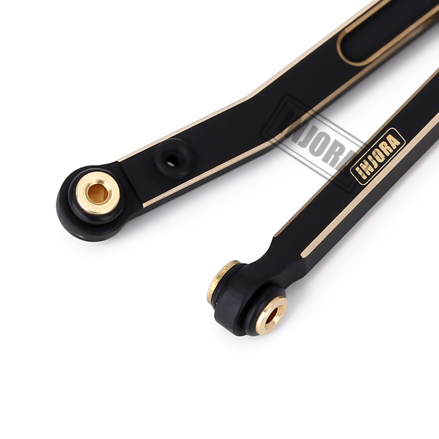 INJORA RC Black Brass Upgrades Steering Knuckle,Diff Cover and Steering Rod Tie Links Set for 1/24 RC Crawler Car Accessories Axial SCX24 Gladiator Bronco AXI90081 Upgrades Parts