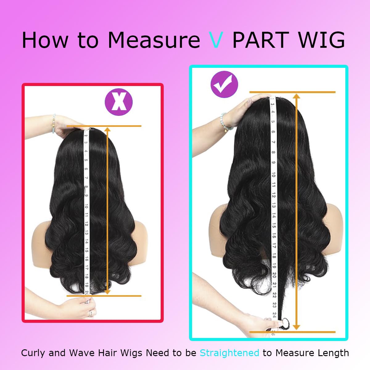 PRIMELACE V Part Wig Human Hair Body Wave 24inch 180% Density Upgrade UPart Human Hair Wig Brazilian Body Wave V Part No Leave Out Glueless Clip In