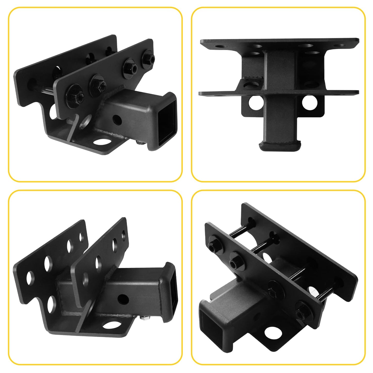 MusixiA Trailer Tow Hitch Receiver Kit for Ford Bronco 2021 2022 2023 2024 2025 2 Door & 4 Door Hitch Receiver with Cover, 2 Inch Receiver Hitch Towing Hook (Exclude Bronco Sport)