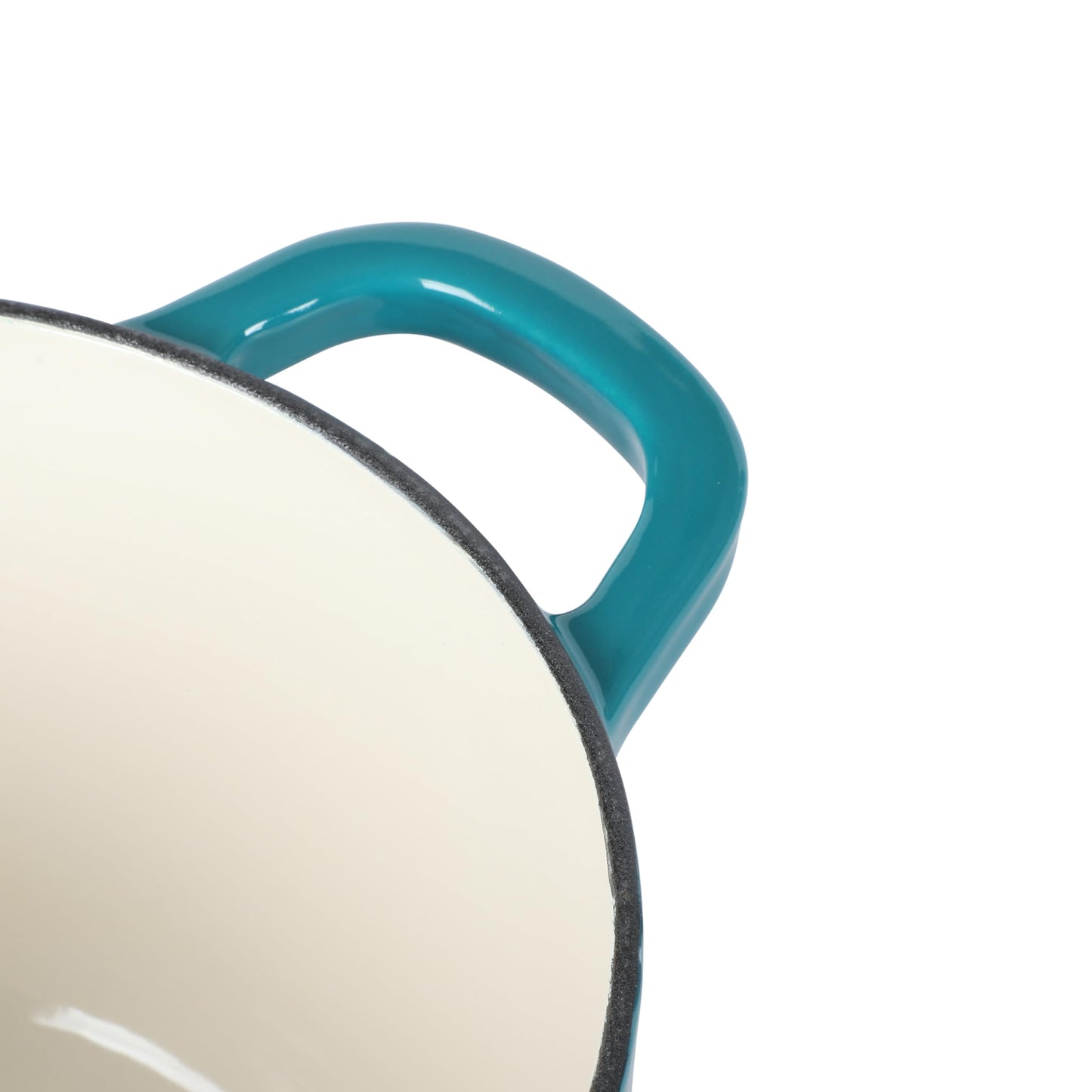 Crock-Pot 3-Quart Teal Ombre Enamel Cast Iron Saucepan with Lid – Durable Oven Safe Cookware