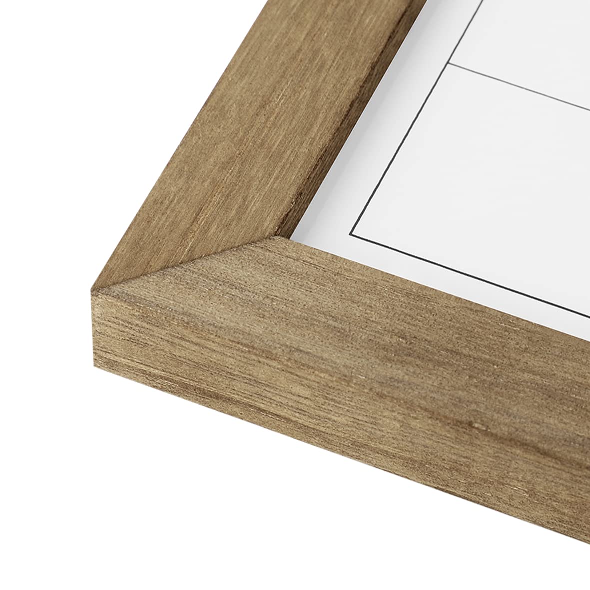 TORASO Dry Erase Monthly Calendar Board, Solid Pine Wood Rustic Brown Frame Magnetic Surface Whiteboard for Wall，23.6"x 31.5"(YLBB-B-RB-6080)