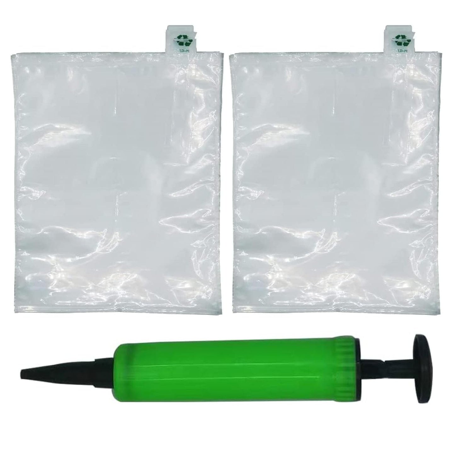 Miupoo Packaging Air Bags,Clear Plastic Inflatable Air Packaging Protector Bag with Free Pump Cushion,Air Cushion Blocking Packaging Bag,10x12 Inches,100 Pieces