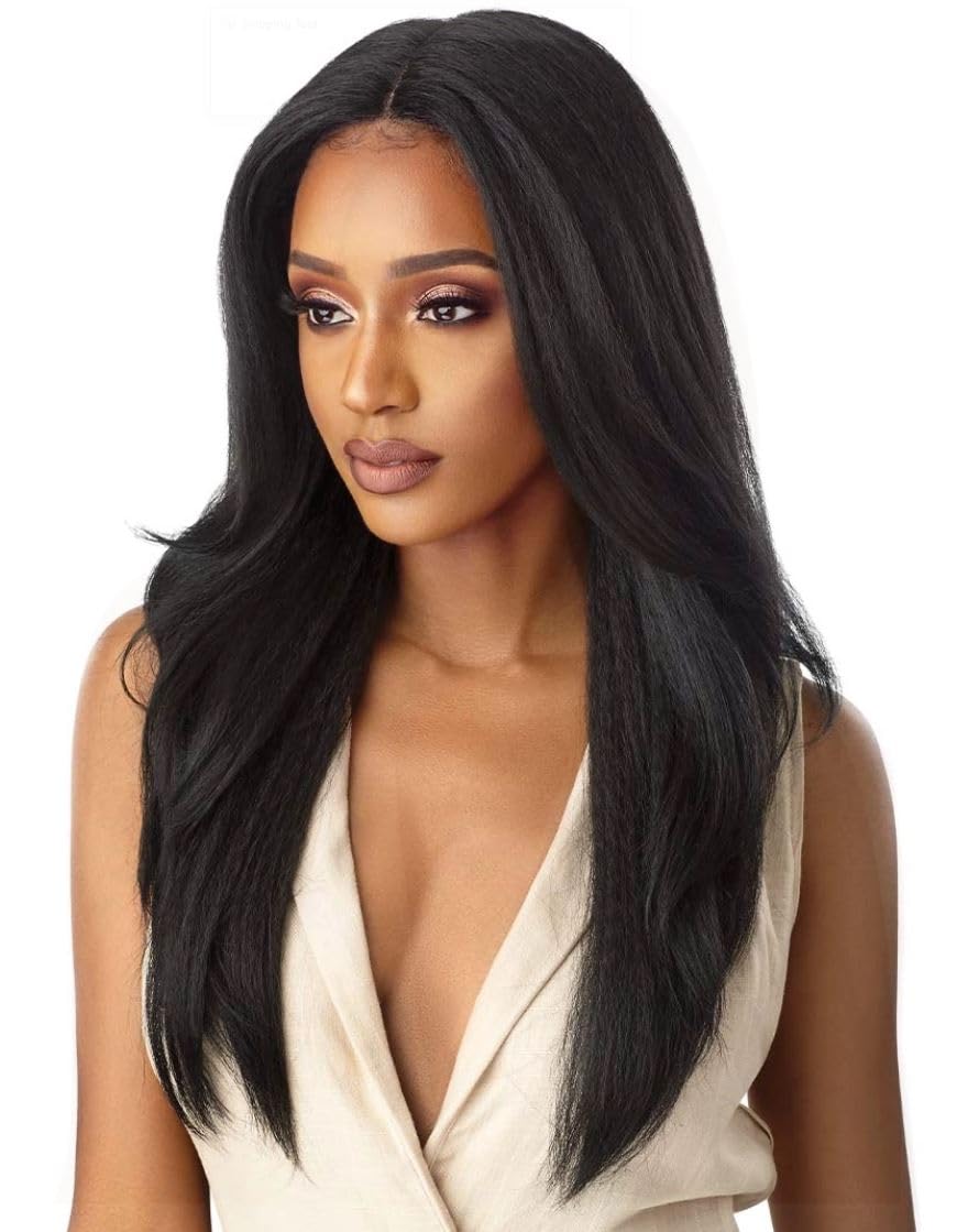 Outre Synthetic Lace Front Wig (Soft & Natural) - NEESHA 203 (Color:1B Off Black)