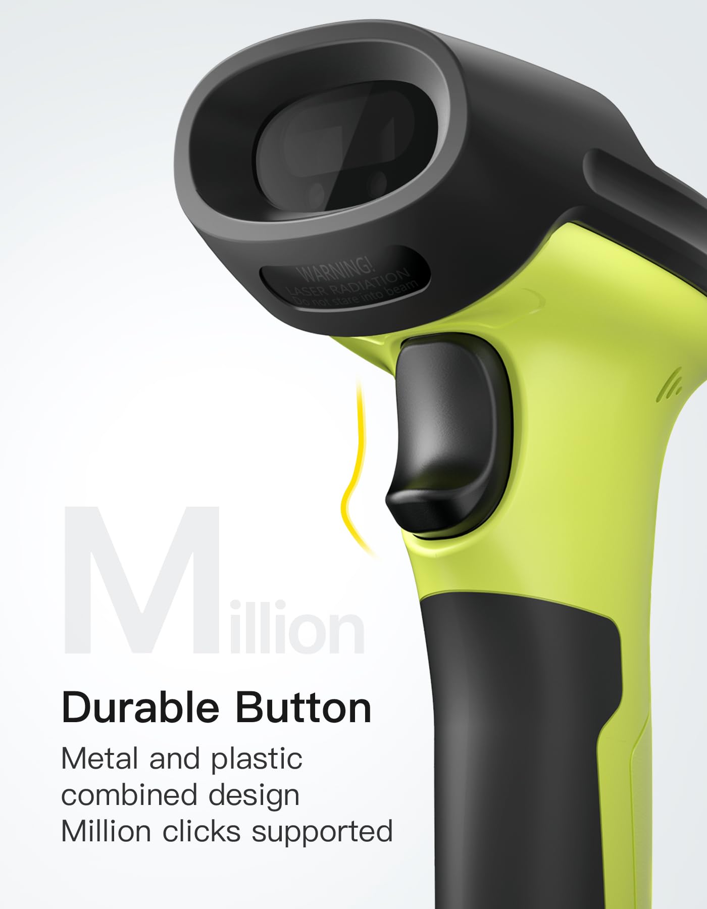 Inateck 2D Barcode Scanner, Wireless Bluetooth QR Code Scanner with AI APP & SDK, 180-Day Battery Life, Fast & Accurate Scanning, Compatible with iOS/Android/Windows, BCST-72 Green