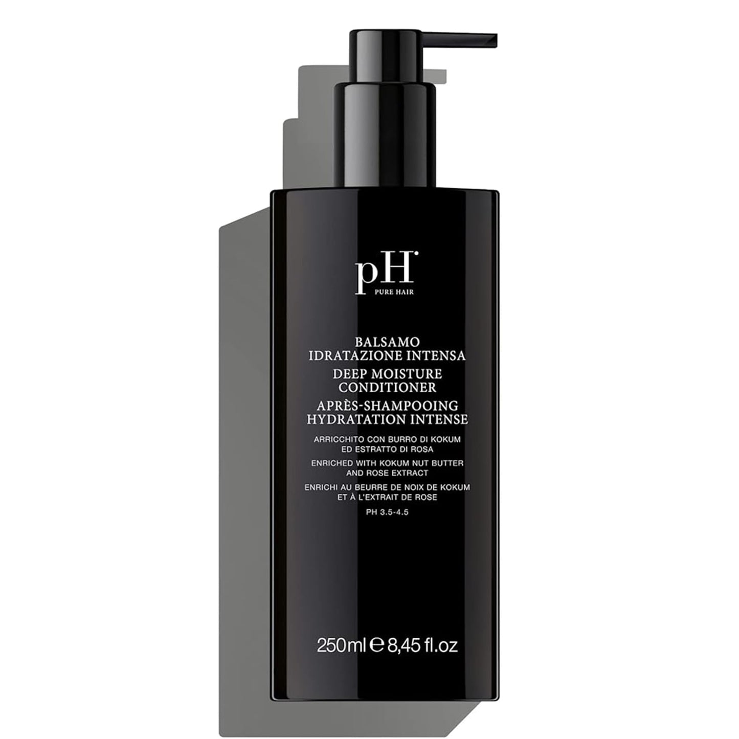 pH Labs Deep Moisture Conditioner - Intense Hydration for Dry, Damaged Hair - Deep Conditioning Treatment with Kokum Nut Butter & Rose Extract for Frizz-Free, Soft, Smooth, Rejuvenated Hair - 8.45 Oz