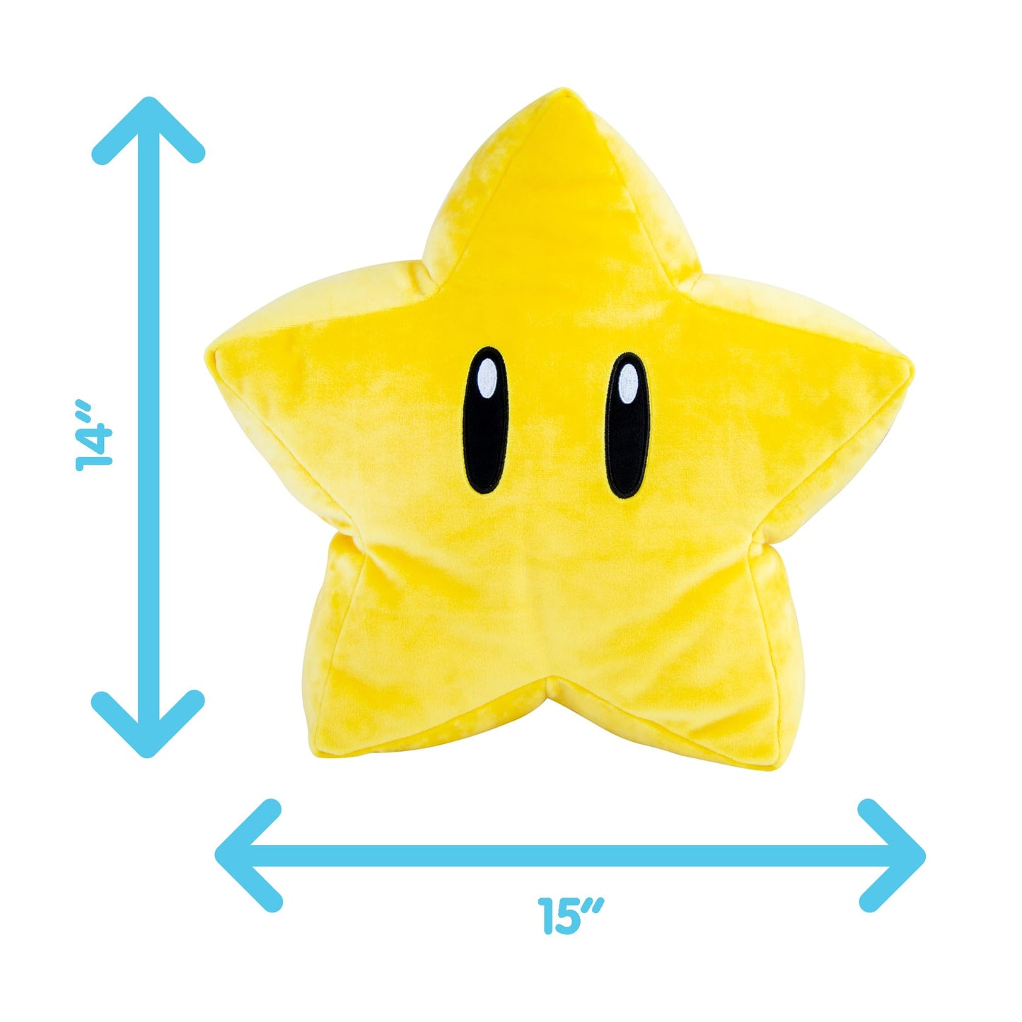 Club Mocchi Mocchi- Super Mario Plush - Super Star Plushie - Squishy Collectible Mario Toys and Plushies - 15 inch