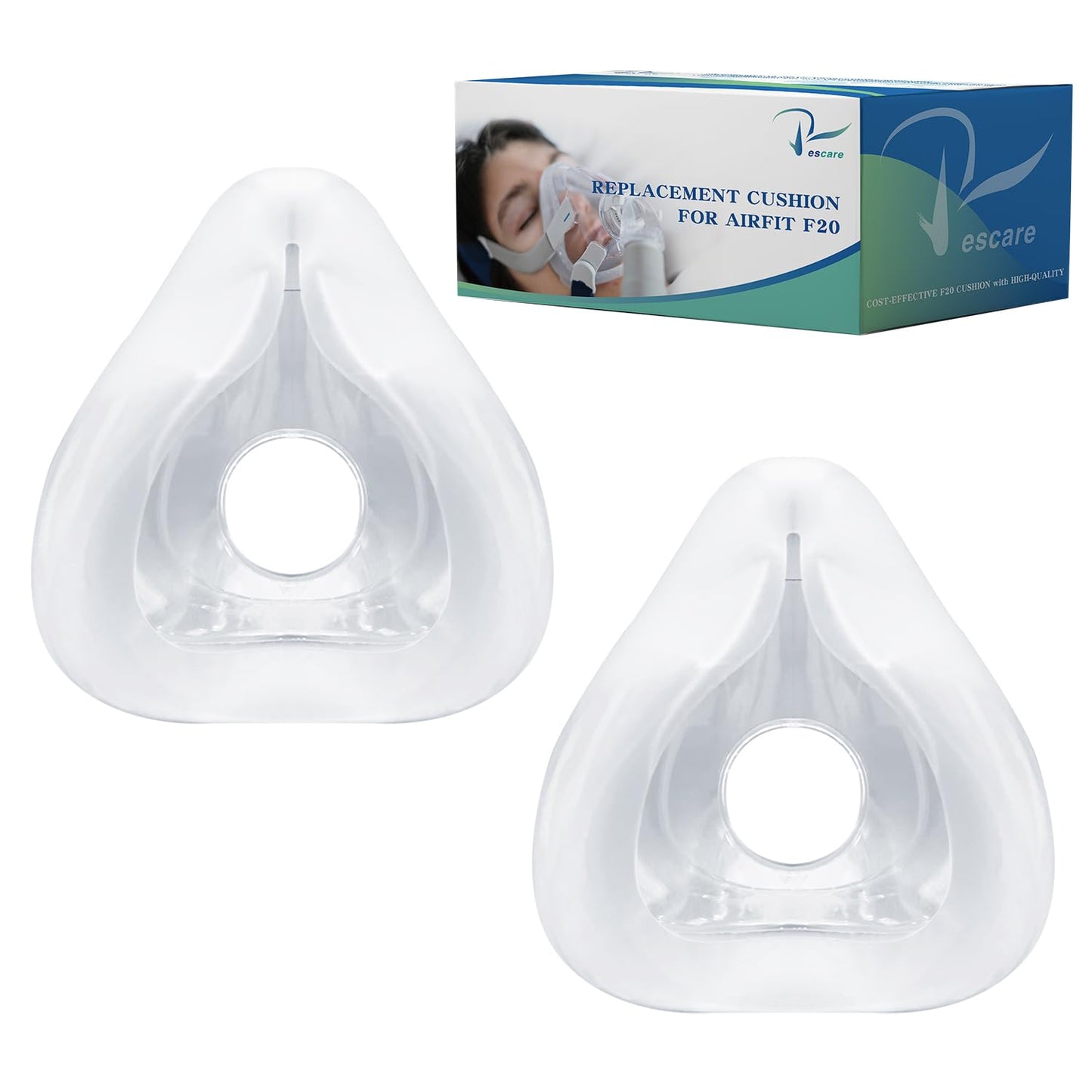 Airfit F20 Replacement Cushion Medium - 2 Packs Compatible with Original F20 Frame - Ultra-Soft & Durable Replacement