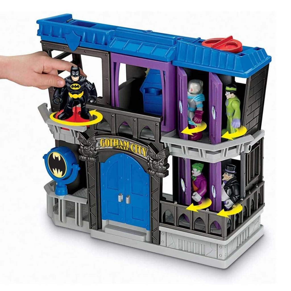 Fisher-Price Imaginext DC Super Friends, Gotham City Jail Playset with Batman and Bane Figures for preschool kids ages 3-8 years
