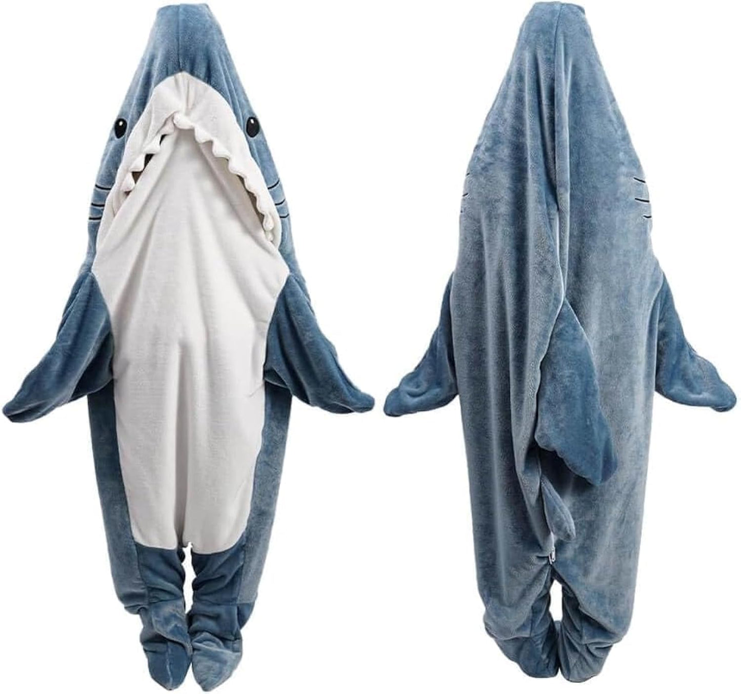 inkArts Shark Blanket Hoodie Kid, Wearable Shark Blanket, Shark Sleeping Bag, Soft Cozy Warm Flannel Hoodie, Shark Blanket Onesie Kids(XXXL), 3X-Large, Xxxl: for 70-74 Inch Height