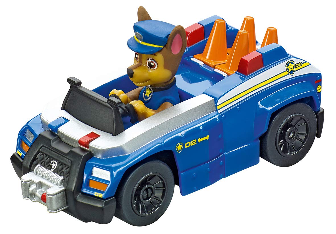 Carrera First Paw Patrol-Slot Car Race Track-Includes 2 Cars: Chase and Marshall-Battery-Powered Beginner Racing Set for Kids Ages 3 Years and Up, Multi