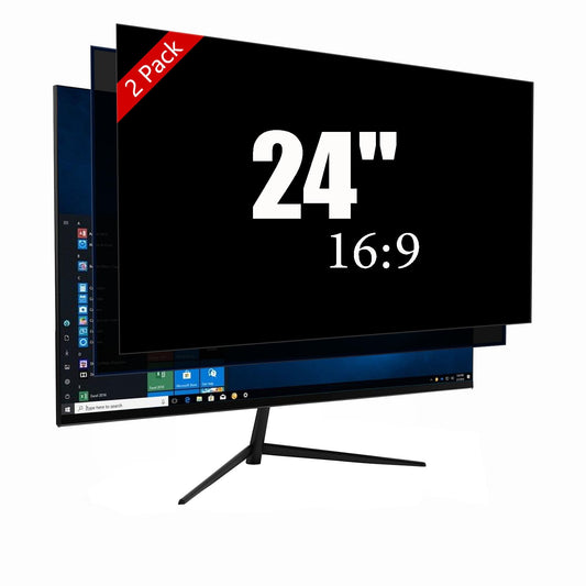 Ceydebne 24 Inch Privacy Screen for Monitor with 16:9 Widescreen Monitor Blue Light Screen Protector - Anti-Glare - Anti-Scratch Protector Film for Data Confidentiality Privacy Shield [2 Pack]