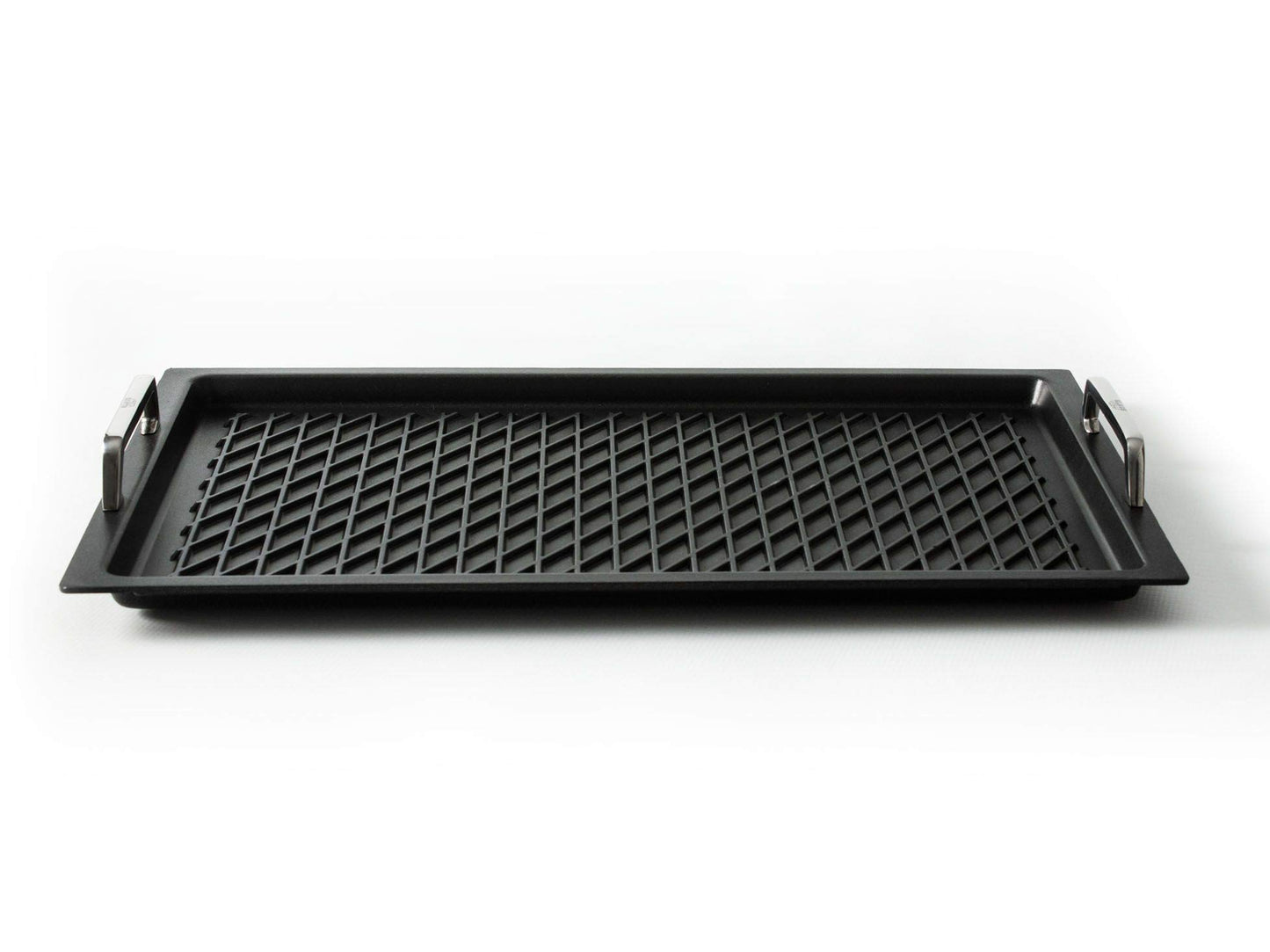 AMT Gastroguss The "World´S [.]" Professional Grill Plate BBQ, 53 x 33 cm, Stainless Steel Handles, die-cast Aluminium, Non-Induction, Lotan® Non-Stick Coating, AMZN-25333-G-BBQ-US