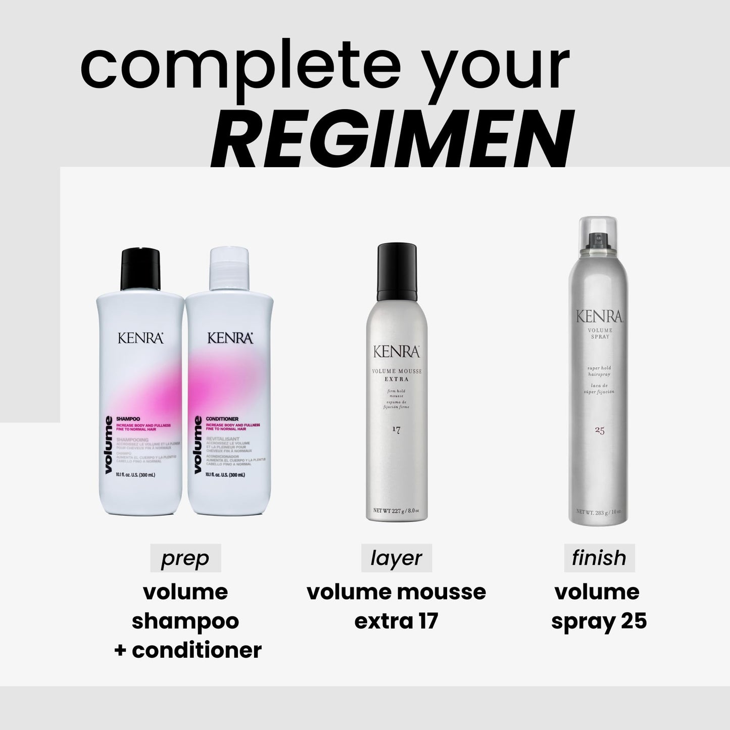 Kenra Volume Spray 25 50% | Super Hold Finishing & Styling Hairspray | Flake-free & Fast-drying | Wind & Humidity Resistance | All Hair Types | 16 oz