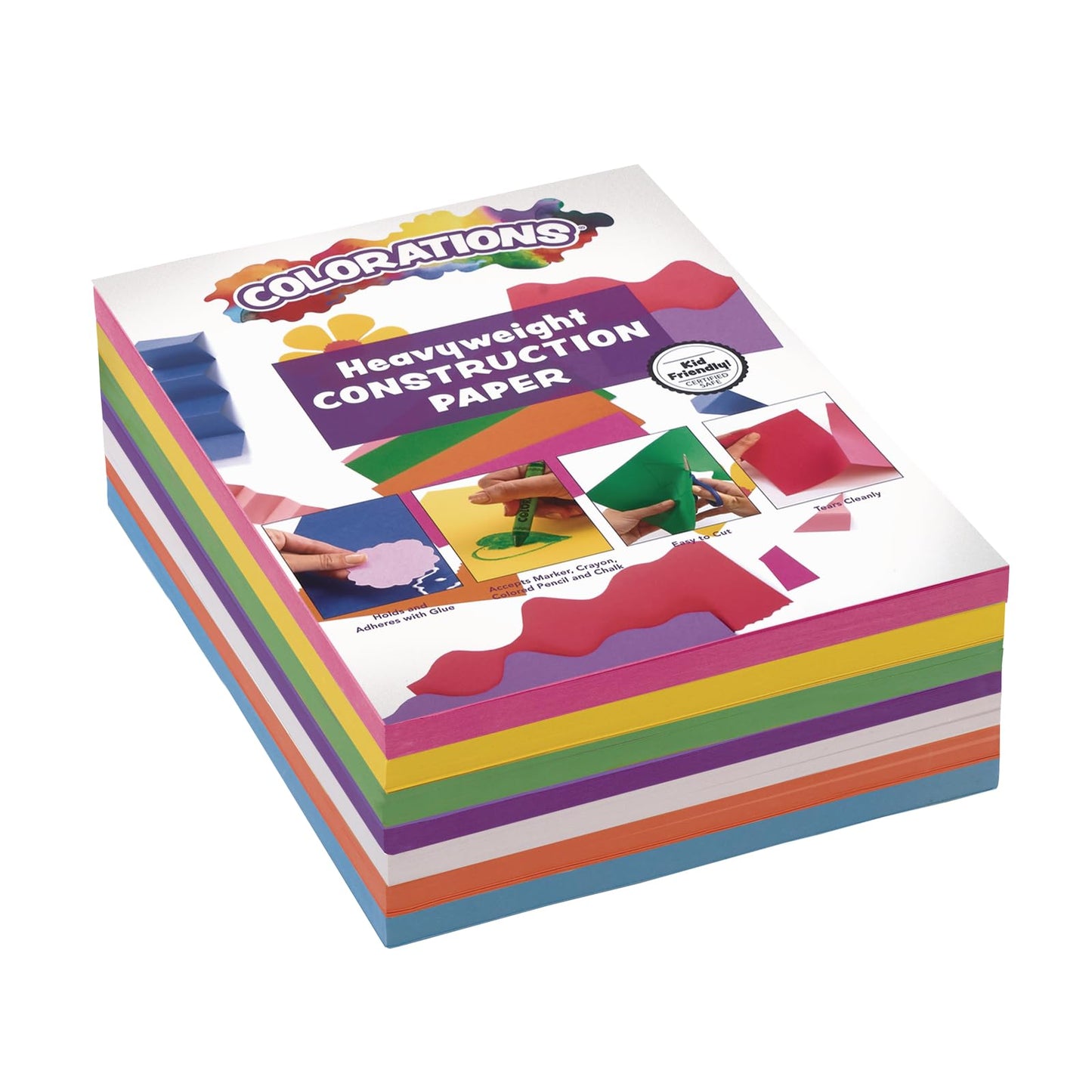 Colorations BRITESTK Colorations Bright Construction Paper Smart Pack (Pack of 600)