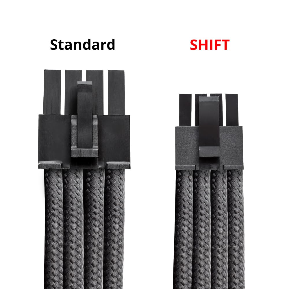 CableMod E-Series Pro ModMesh Sleeved 12V-2x6 12VHPWR Dual StealthSense Cable Kit for EVGA G/G+ / P/P+ / T (White)