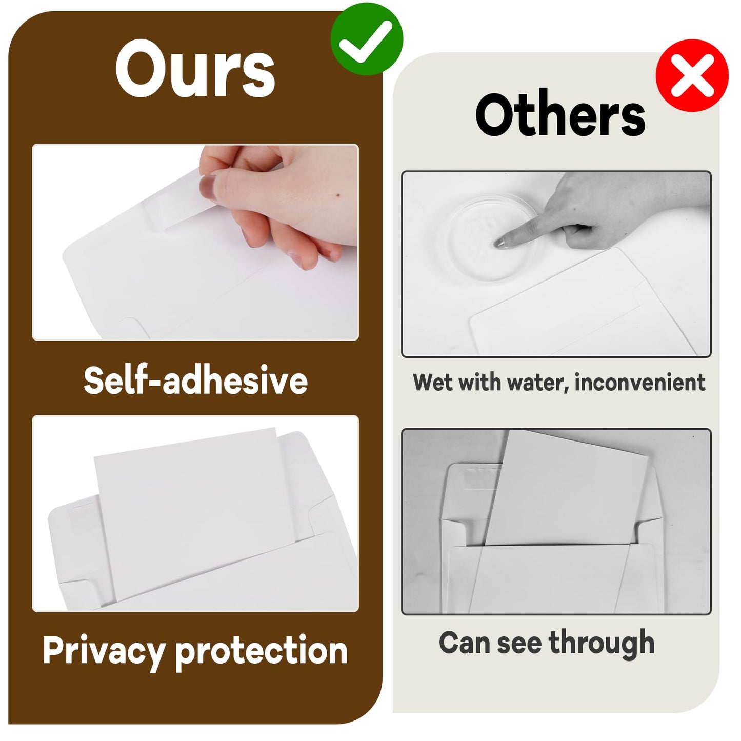 gisgfim 1000 Pcs A4 Envelopes with Self Adhesive 4.25x6.25 In White Invitation Envelopes for 4x6 Cards Printable Mailing Mailers Bulk for Wedding Baby Shower Postcard Photo Thank Notes Greeting Card