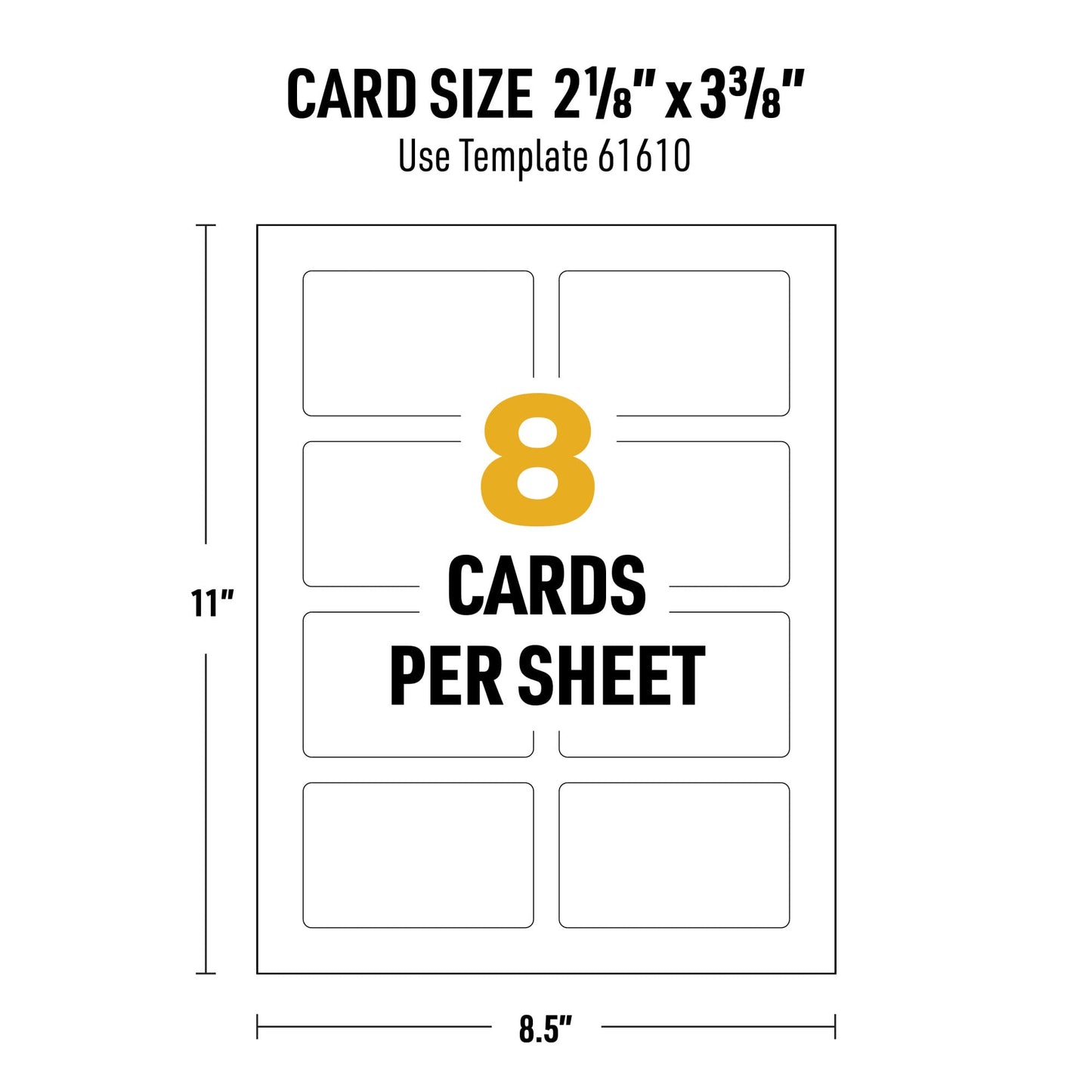 Avery Durable ID Cards, Laser Printable on Both Sides, Blank White, 80 Total, 2.125" x 3.375" (61610)