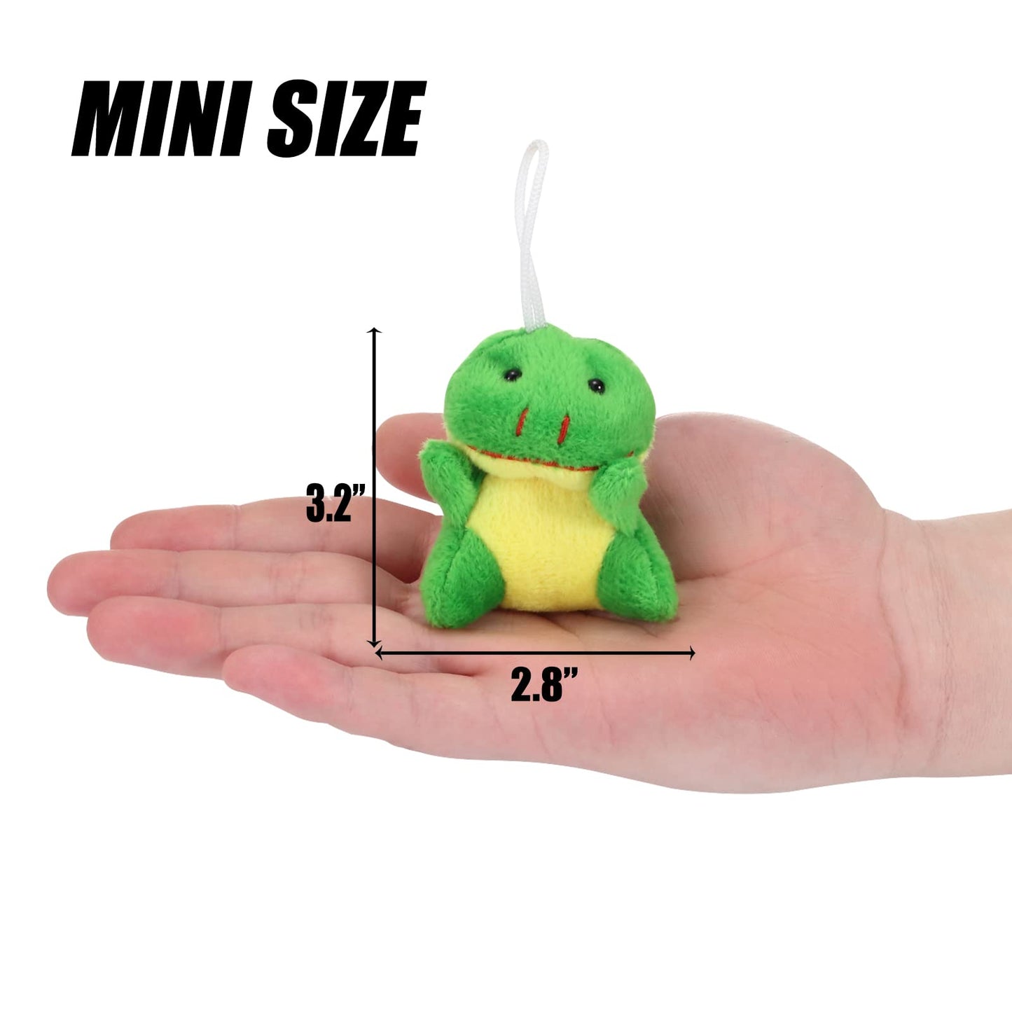 Axbotoy 48 Pieces Mini Plush Animals Toys Set, Small Stuffed Animal Keychain Set for Valentine Gift,Easter Egg Filter,Carnival Prizes, Classroom Rewards, Goody Bags Filler,Party Favors