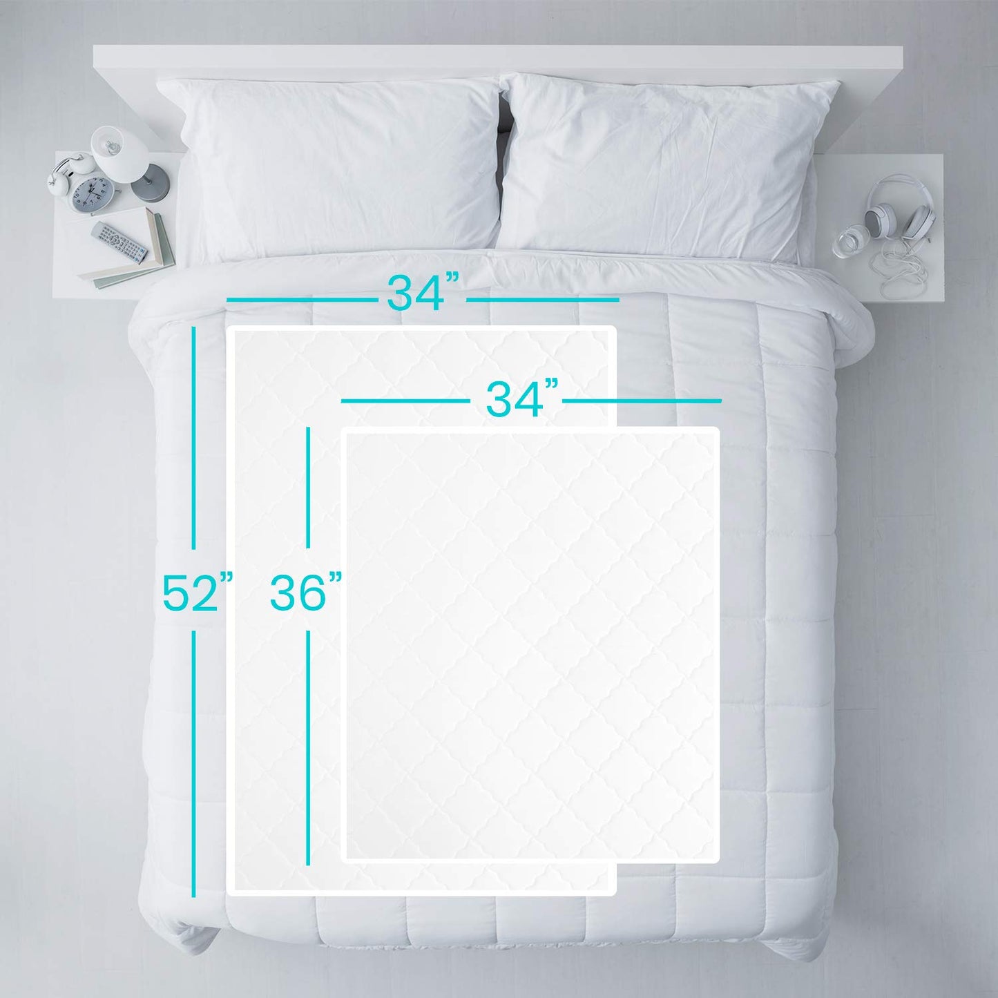 Sures Washable, Waterproof Bed Pad & Mattress Protector for Incontinence (34" x 52" - 4 Pack) - Reusable Bed Pad for Adults & Elderly - Bed Wetting Protection Mattress Pad - Underpad Bedwetting Sheet