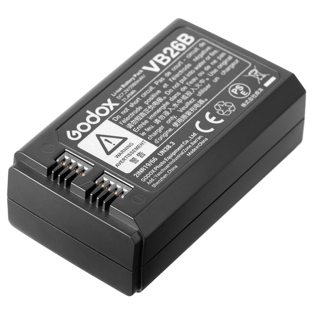 GODOX V1 Battery VB26 VB26A VB26B Li-ion Battery V1S V1N V1C V1F V1O V1 Flash and V860III V860III-S V860III-C V860III-N V860III-O V860III-F V850III AD100PRO