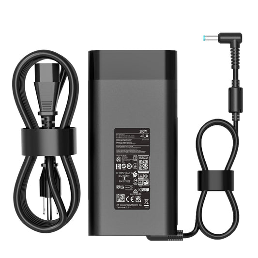 200W Laptop Charger Fit for HP Omen 15 17 Zbook 15 17 Fury 16 G9 G10 G11 Victus 15 16 Pavilion Gaming 15 17 Envy 15 2020 TPN-DA10 L00818-850 TPN-LA21 TPN-LA20 Power AC Adapter