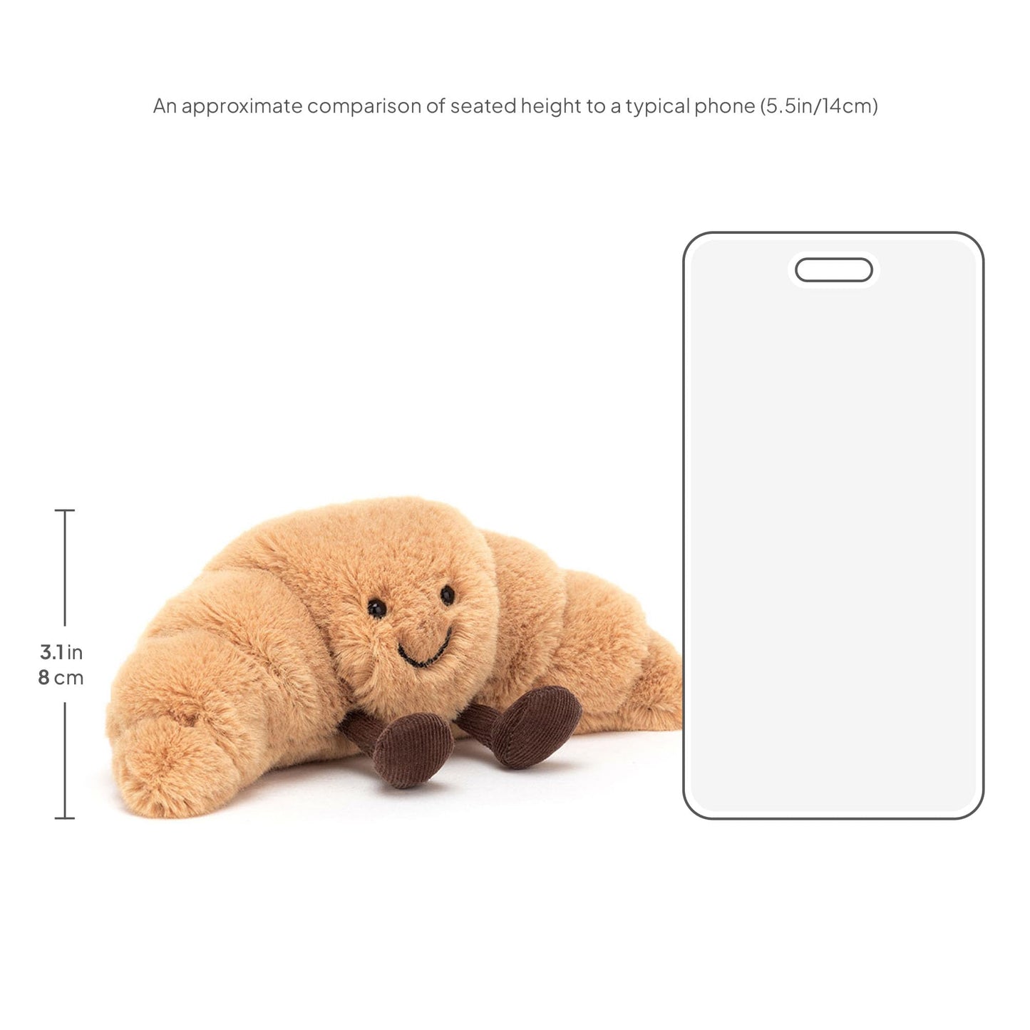 Jellycat Amuseable Croissant Food Plush, Small