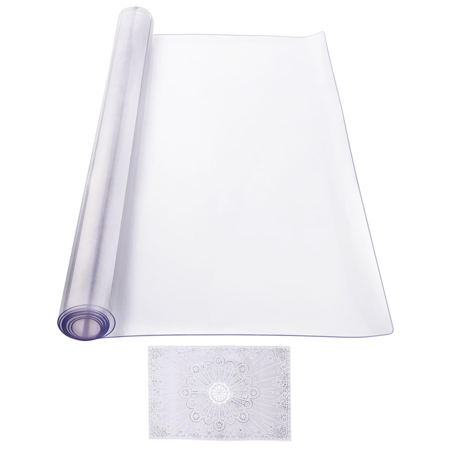 VEVOR Plastic Table Cover, 42 x 60 Inch 2.0 mm Thick Clear PVC Desk Mat Protector, Waterproof & Easy Cleaning Desk Pad Tablecloth, for Office, Dresser, Dining Room, Night Stand