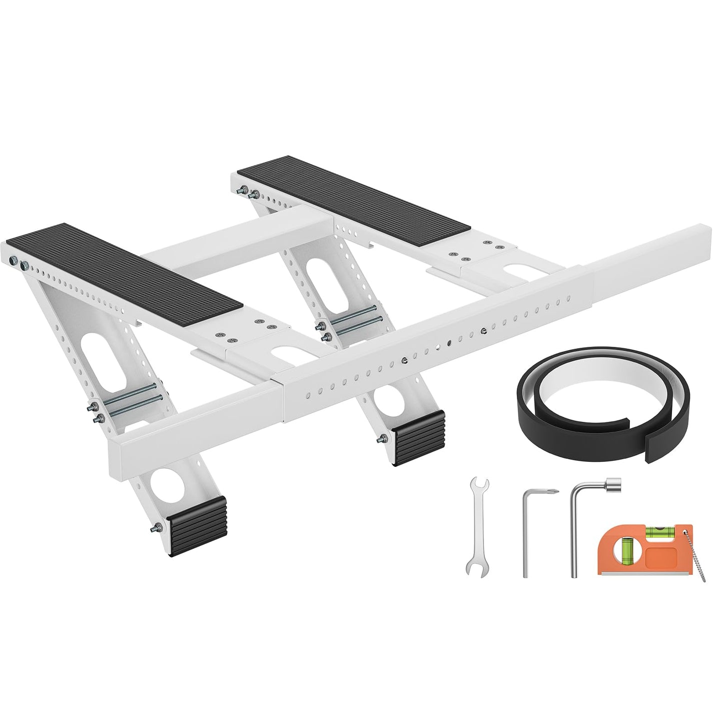 ADKLLA No-Drill AC Window Bracket, Air Conditioner Support Bracket for Single/Double Hung Windows, Heavy Duty Epoxy-Coated Steel Holds Up to 300lbs, Easy Installation & Adjustable