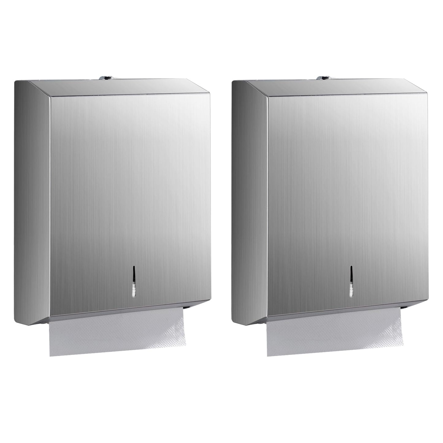 Paper Towel Dispenser Wall Mount - Multifold Trifold Paper Towel Dispensers, Large Capacity Stainless Steel Tissue Holder, Suitable for Bathrooms and Public Places