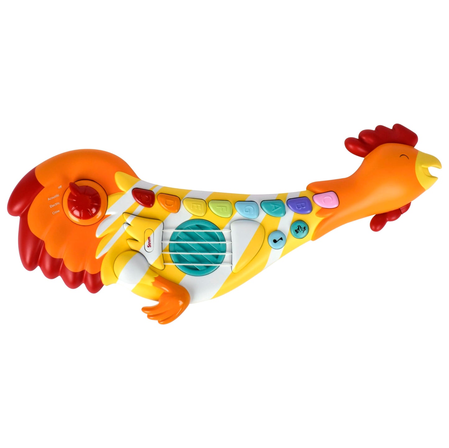 Acorn Avenue Musical Chicken Guitar, Toddler Musical Instruments, Percussion Instruments Toy for Kids, Baby, Preschool Educational Musical Toys for Boys and Girls