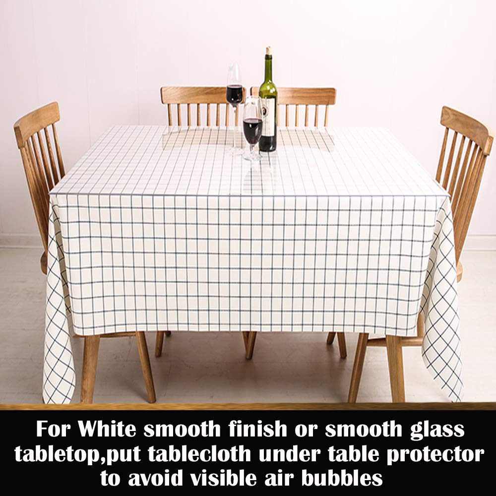 36x72 Inch Multi Size Clear Plastic Dining Table Protector PVC Tablelcloth Desk Pad Mat Wooden Furniture Coffee Glass Table Screen Protection Pad Cover Dressing Kitchen Countertop Topper Waterproof