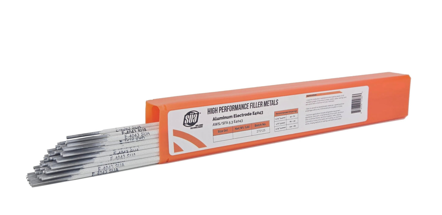 SÜA - Aluminum E4043 Stick Electrode Rod 1/8'' x 14'' - (1 Lb)