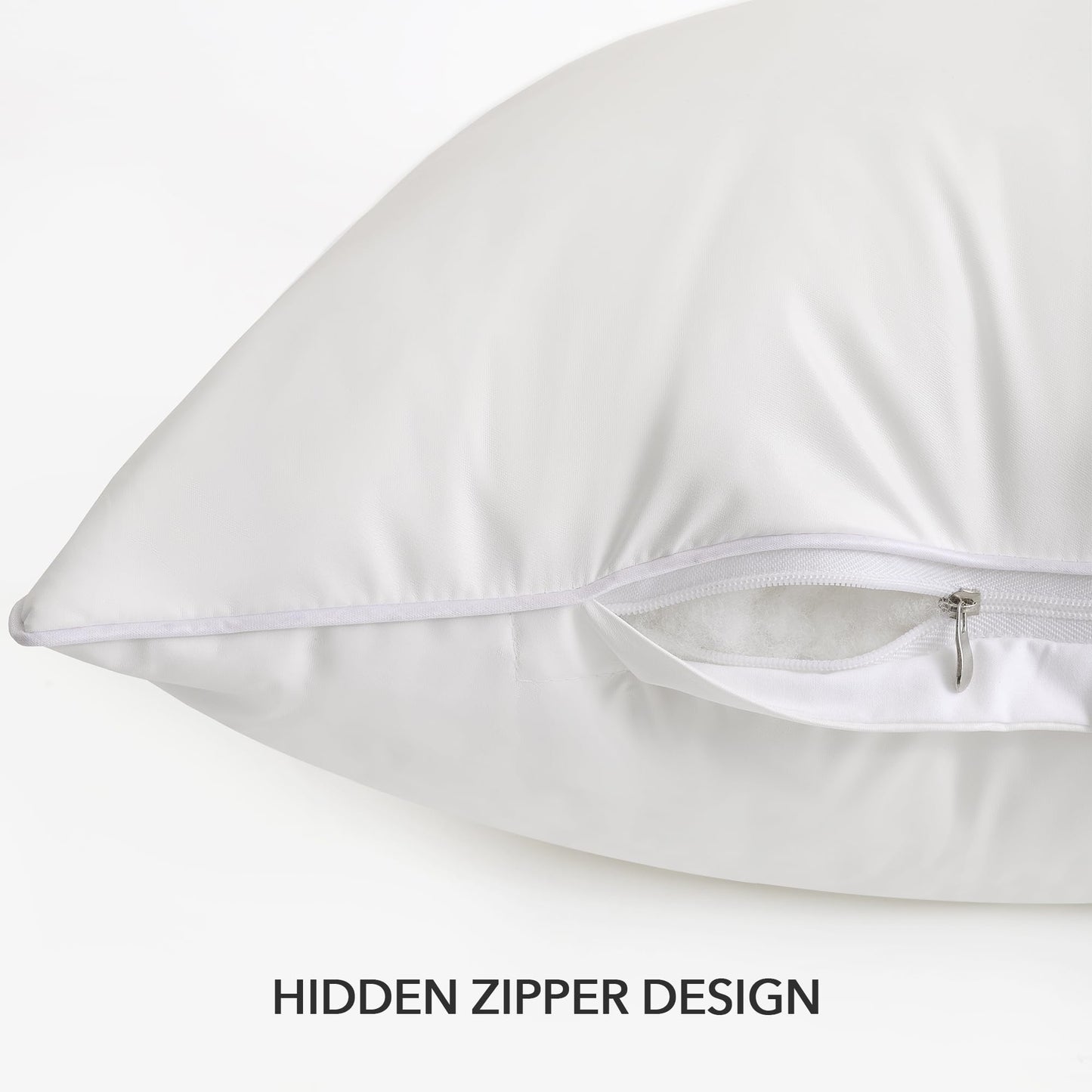 Oubonun 20x20 Outdoor Pillow Inserts (Pack of 4) - Square Waterproof Throw Pillow - Decorative Throw Pillows Insert for Couch Sofa Bed Patio Furniture - White Pillows