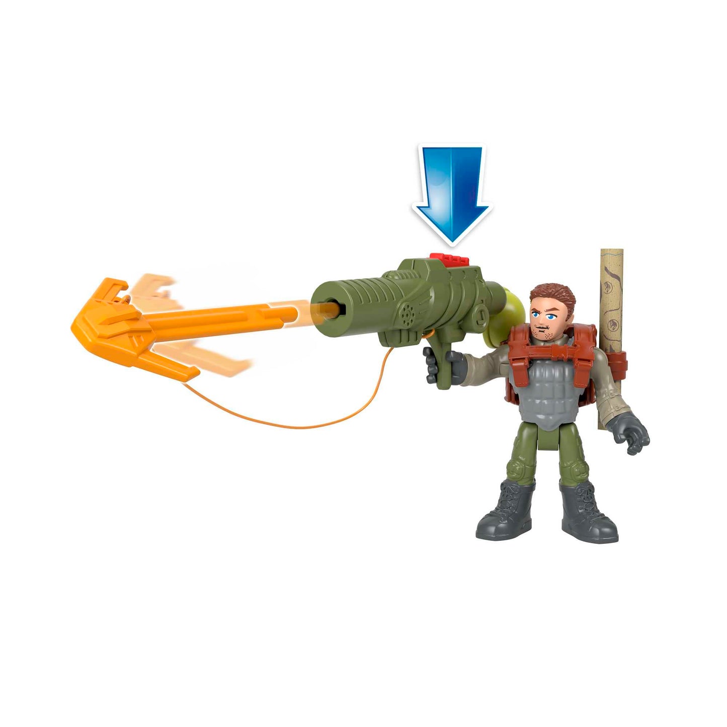 Imaginext Jurassic World Dinosaur Toys Track & Trail Dino Pack Play Set with Owen Grady & Blue the Raptor for Ages 3+ Years