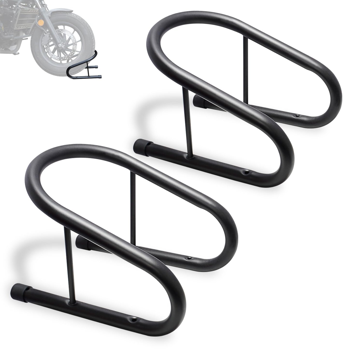 WOWTK 6.5" Removable Dirt Bike Wheel Chock w/Mount Kit,6 1/2 in. wide Motorcycle Trailer Locking Wheel Chock Tire Holder,Pack of 2