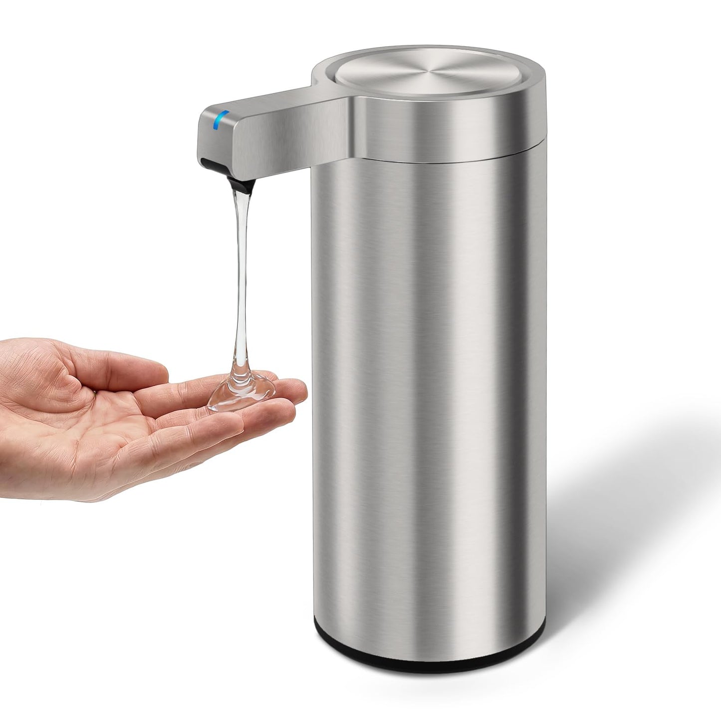 Newise Automatic Soap Dispenser - 9 oz, Rechargeable Touchless Liquid Soap for Kitchen and Bathroom with 3 Adjustable Dispensing Modes, Stainless Steel