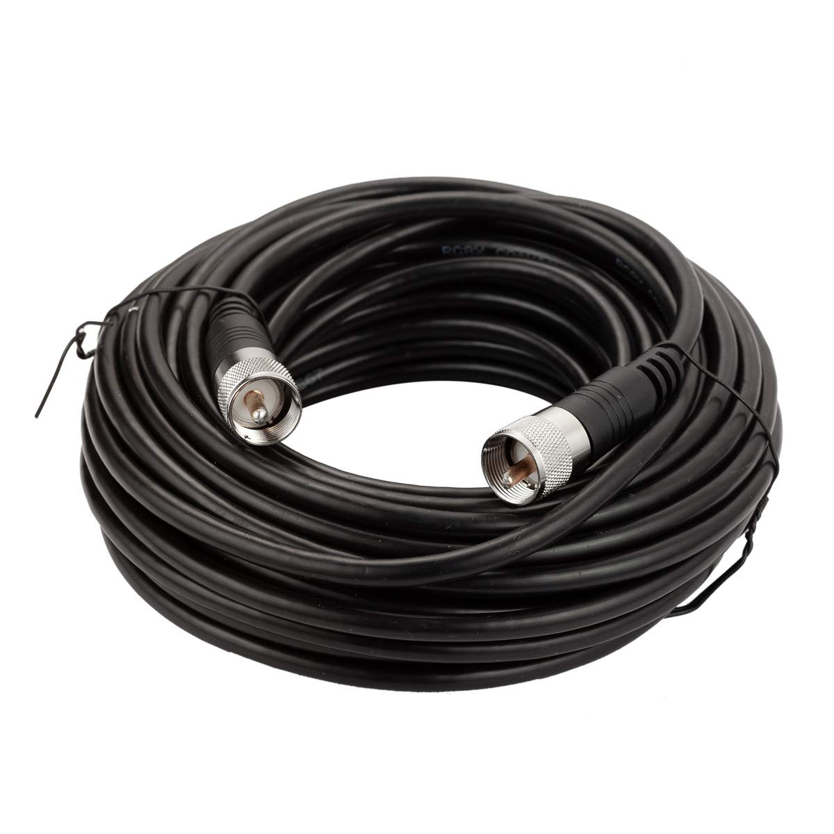 RFAdapter RG8x Coaxial Cable, CB Coax Cable, 50ft UHF PL259 Male to Male Low Loss CB Antenna Cables, 50 Ohm for HAM Radio, Antenna Analyzer