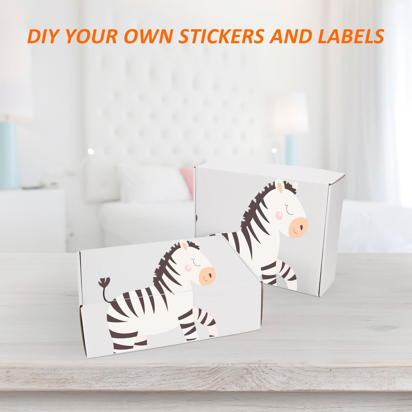 HORLIMER 13x10x4 inches Shipping Boxes Set of 15, White Corrugated Cardboard Box Literature Mailer, 15 Stickers Included