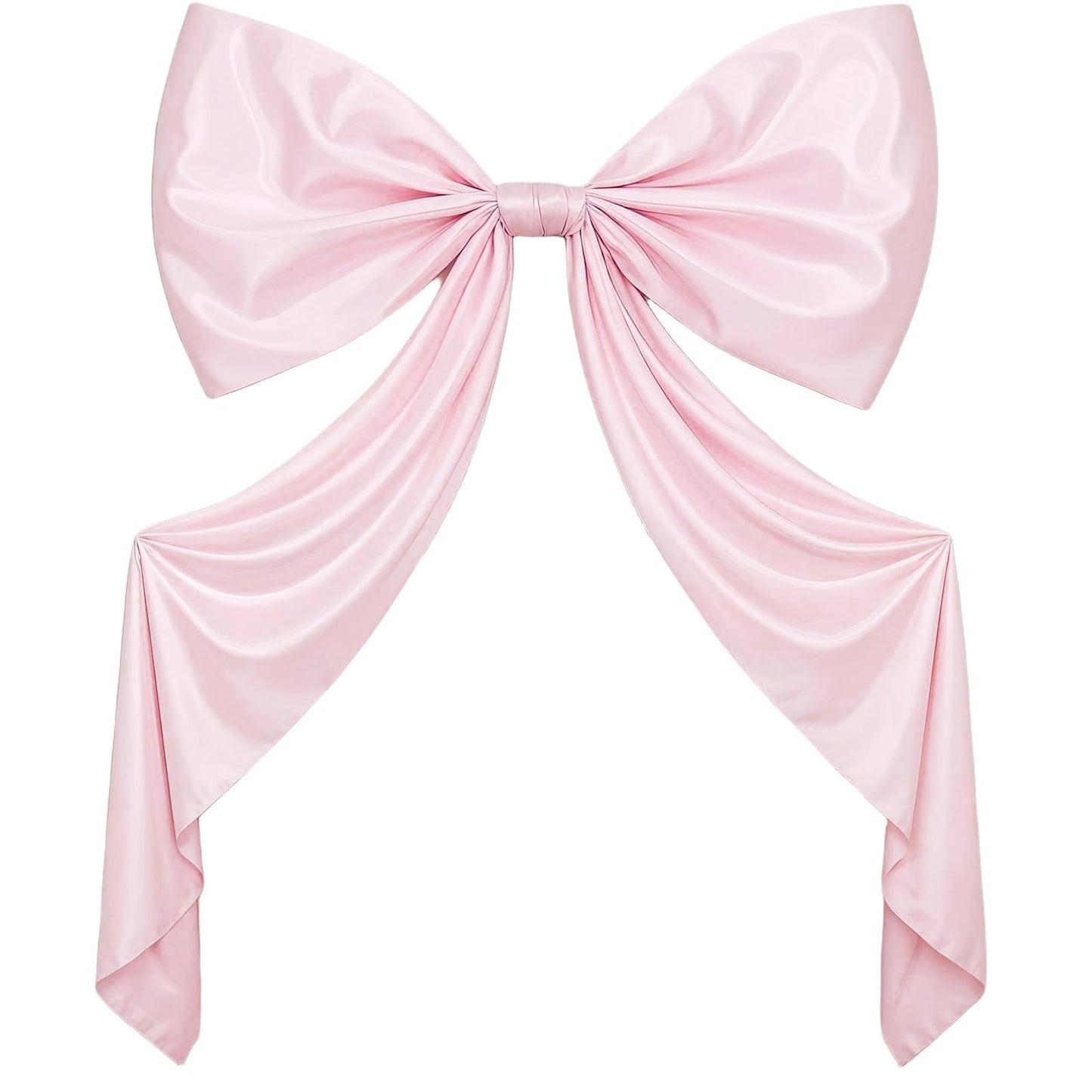 GUDELAK 95 x 70 Inches Extra Large Bow Themed Party Decorations Giant Pink Bow Decor Satin Ribbon, Contains Felt Big Pink Wall Decor Girl Coquette Birthday Decorations Bachelorette Bridal Supplies