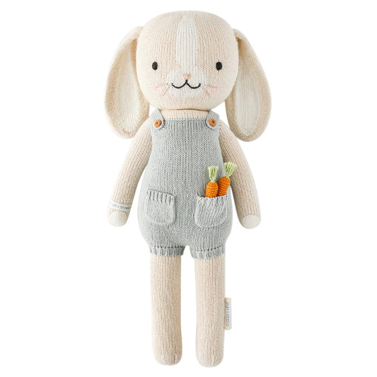 cuddle + kind Henry The Bunny Little 13" Hand-Knit Doll – 1 Doll = 10 Meals, Fair Trade, Heirloom Quality, Handcrafted in Peru, 100% Cotton Yarn