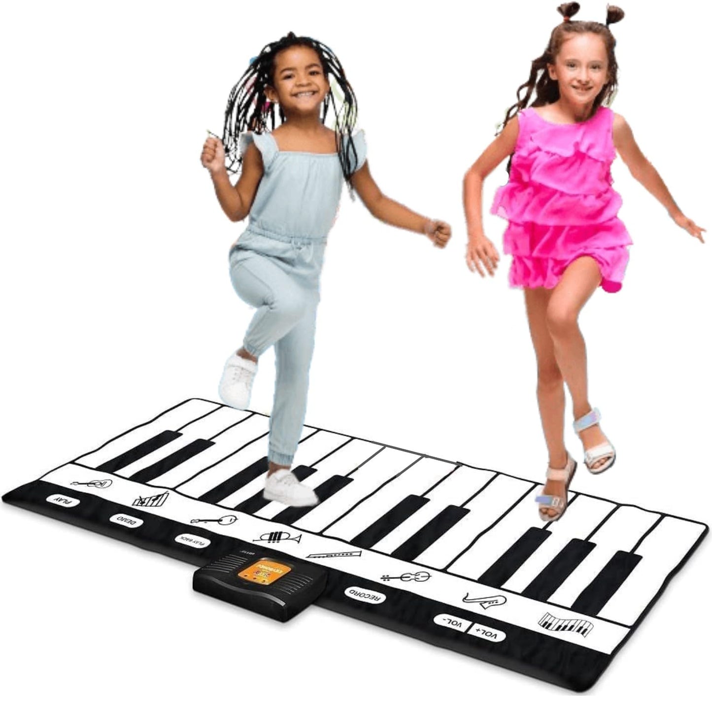 Play22 6 Ft. Floor Piano Mat for Toddlers - 24 Keys Piano Play Mat for Kids - Keyboard Playmat has Record, Playback, Demo, Play, Adjustable Vol. - Best Piano Gift for Boys & Girls
